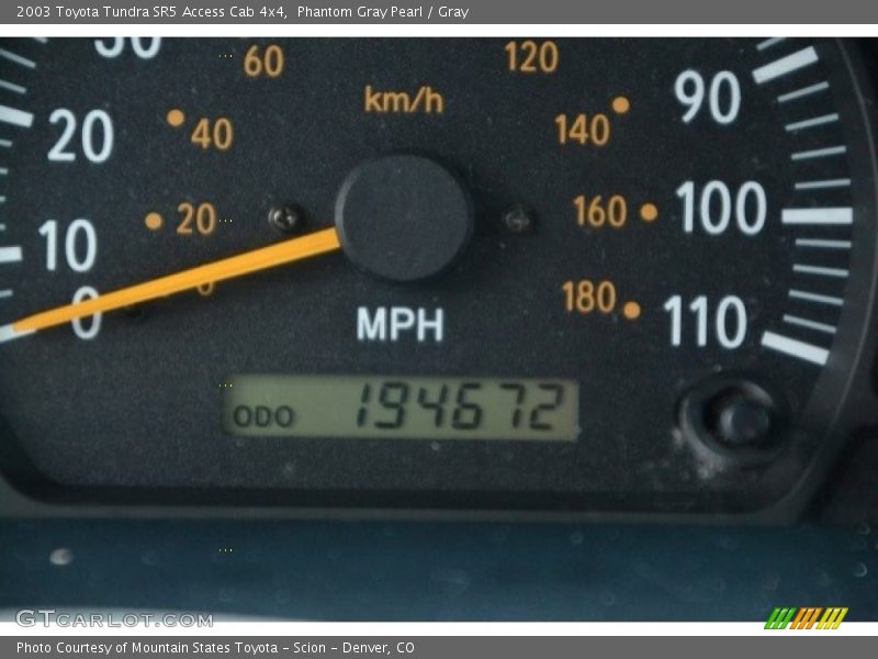 Phantom Gray Pearl / Gray 2003 Toyota Tundra SR5 Access Cab 4x4