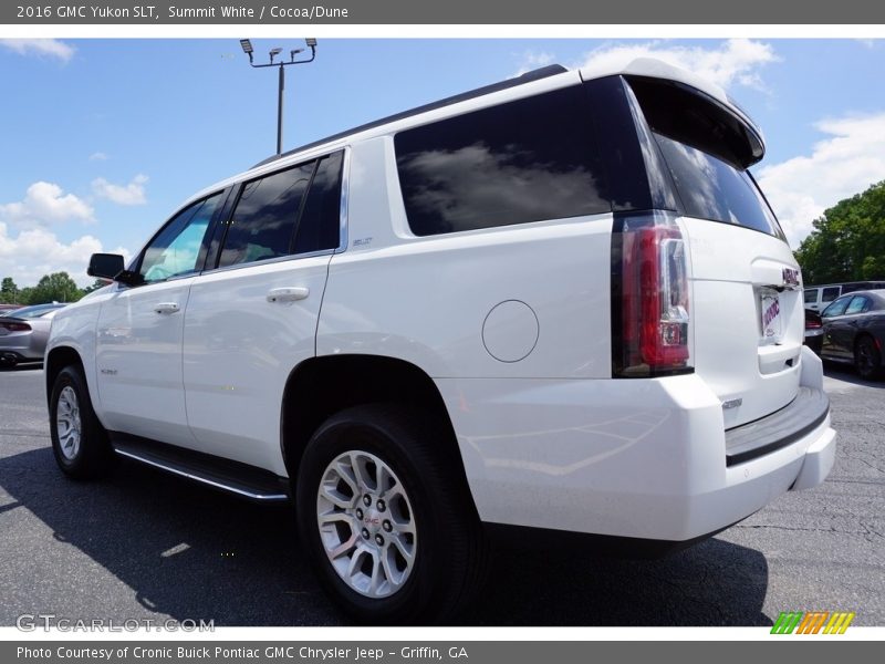 Summit White / Cocoa/Dune 2016 GMC Yukon SLT