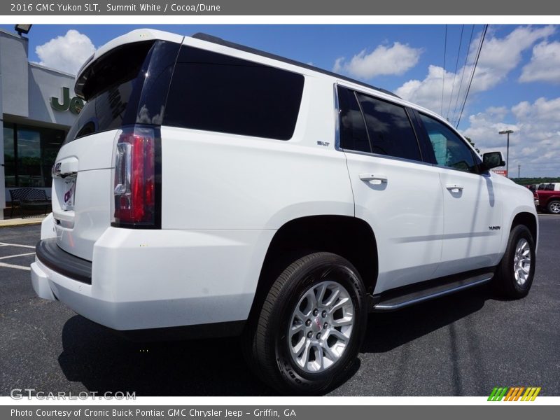 Summit White / Cocoa/Dune 2016 GMC Yukon SLT
