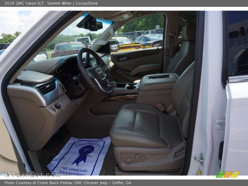 Summit White / Cocoa/Dune 2016 GMC Yukon SLT