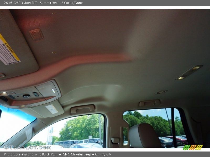 Summit White / Cocoa/Dune 2016 GMC Yukon SLT