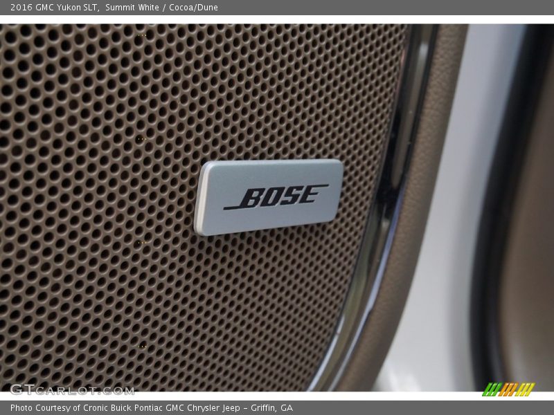 Summit White / Cocoa/Dune 2016 GMC Yukon SLT