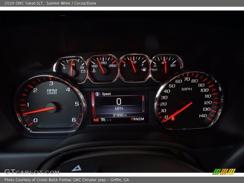 Summit White / Cocoa/Dune 2016 GMC Yukon SLT