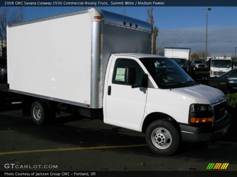 Summit White / Medium Pewter 2008 GMC Savana Cutaway 3500 Commercial Moving Truck