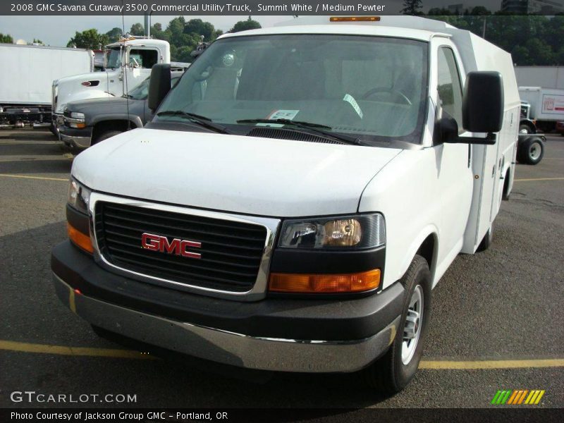 Summit White / Medium Pewter 2008 GMC Savana Cutaway 3500 Commercial Utility Truck