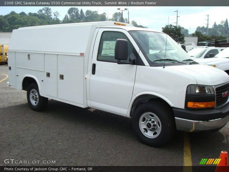 Summit White / Medium Pewter 2008 GMC Savana Cutaway 3500 Commercial Utility Truck