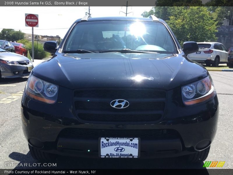 Ebony Black / Beige 2008 Hyundai Santa Fe GLS