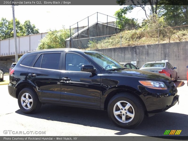 Ebony Black / Beige 2008 Hyundai Santa Fe GLS