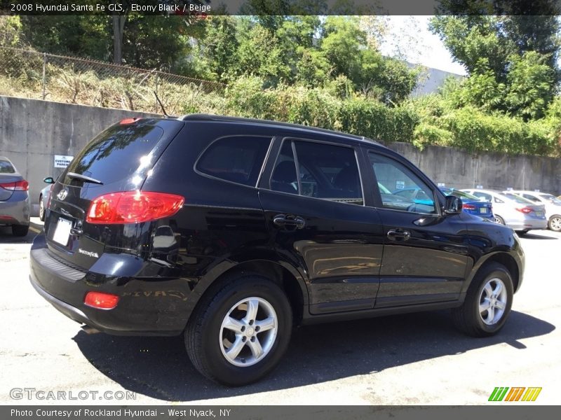 Ebony Black / Beige 2008 Hyundai Santa Fe GLS