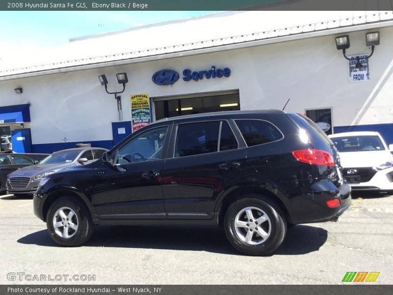 Ebony Black / Beige 2008 Hyundai Santa Fe GLS