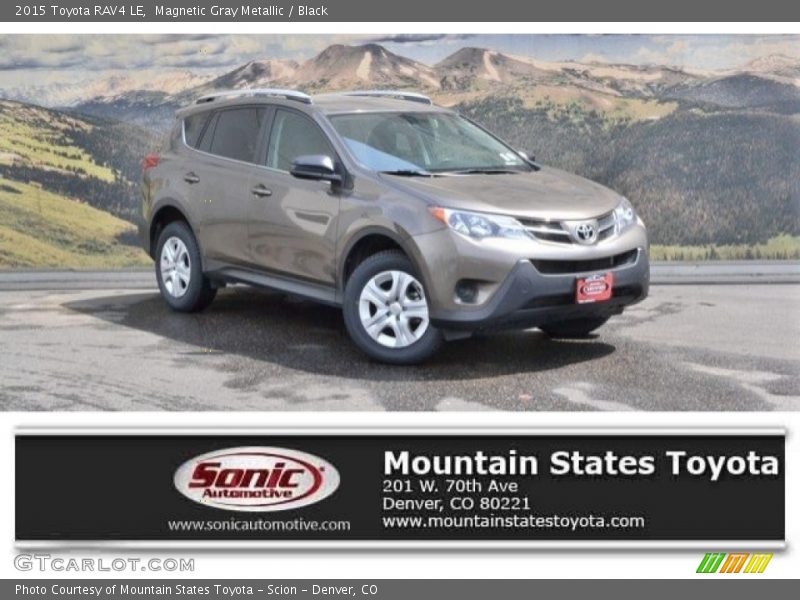 Magnetic Gray Metallic / Black 2015 Toyota RAV4 LE