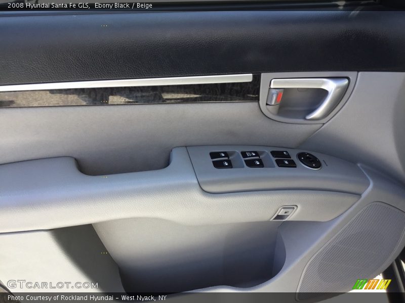 Ebony Black / Beige 2008 Hyundai Santa Fe GLS