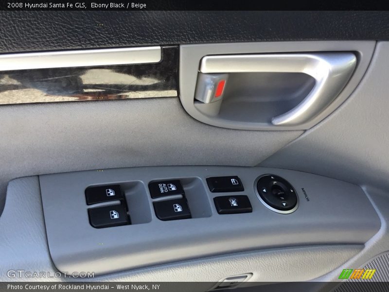 Ebony Black / Beige 2008 Hyundai Santa Fe GLS