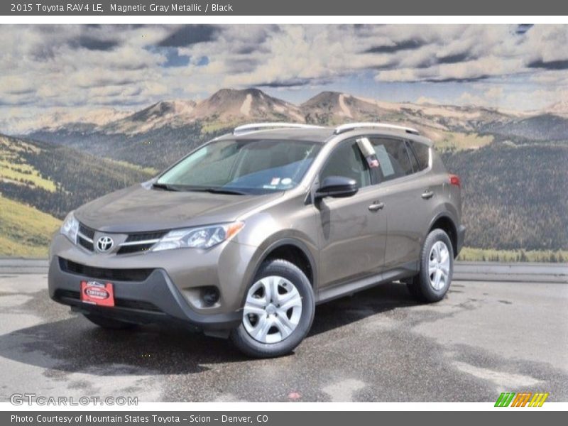 Magnetic Gray Metallic / Black 2015 Toyota RAV4 LE