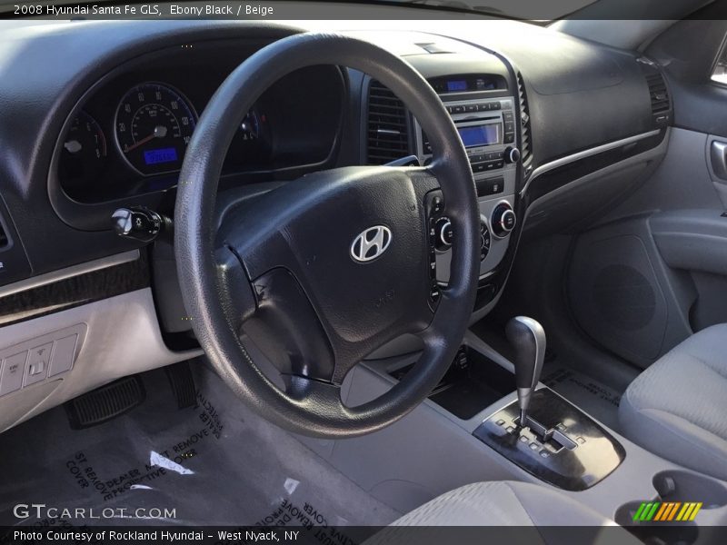 Ebony Black / Beige 2008 Hyundai Santa Fe GLS