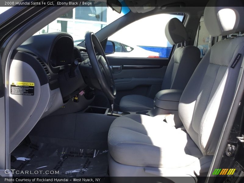 Ebony Black / Beige 2008 Hyundai Santa Fe GLS