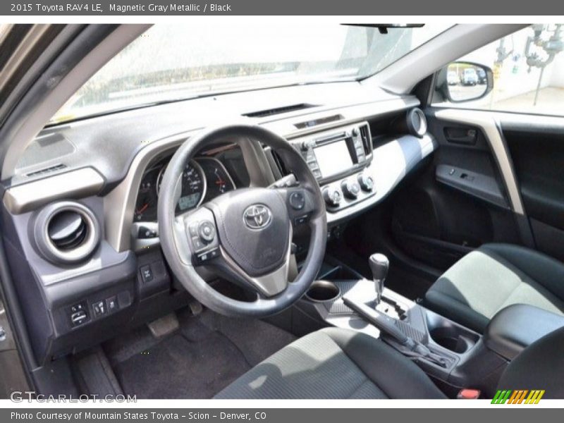 Magnetic Gray Metallic / Black 2015 Toyota RAV4 LE