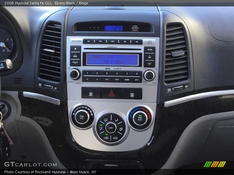 Ebony Black / Beige 2008 Hyundai Santa Fe GLS
