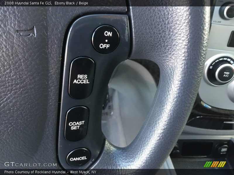 Ebony Black / Beige 2008 Hyundai Santa Fe GLS