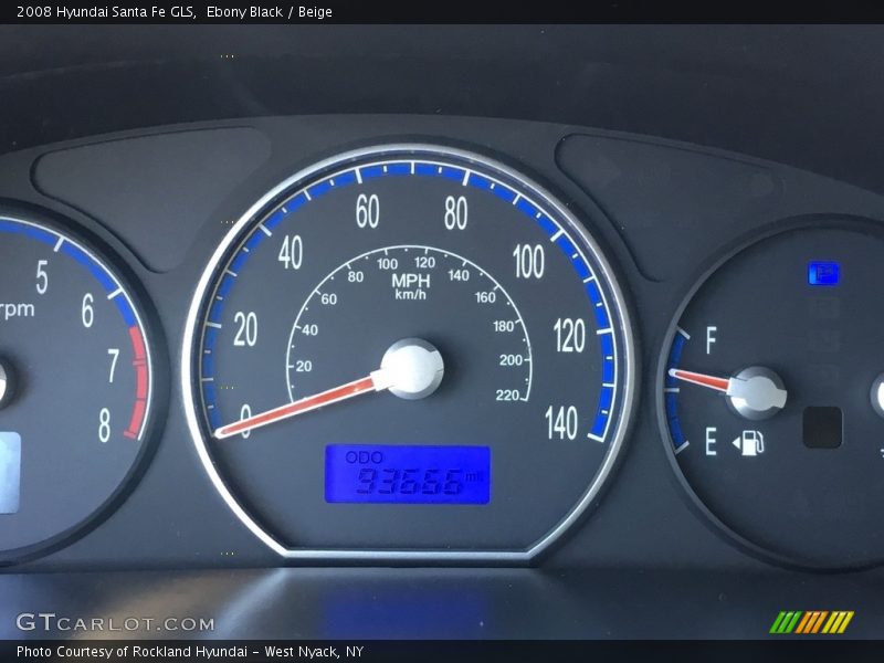 Ebony Black / Beige 2008 Hyundai Santa Fe GLS