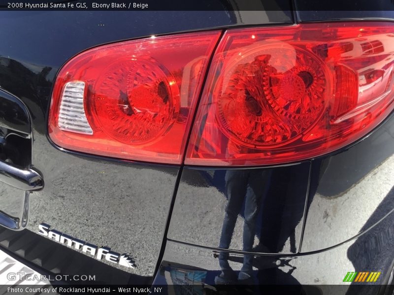 Ebony Black / Beige 2008 Hyundai Santa Fe GLS