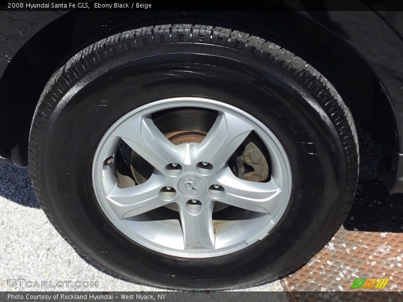 Ebony Black / Beige 2008 Hyundai Santa Fe GLS