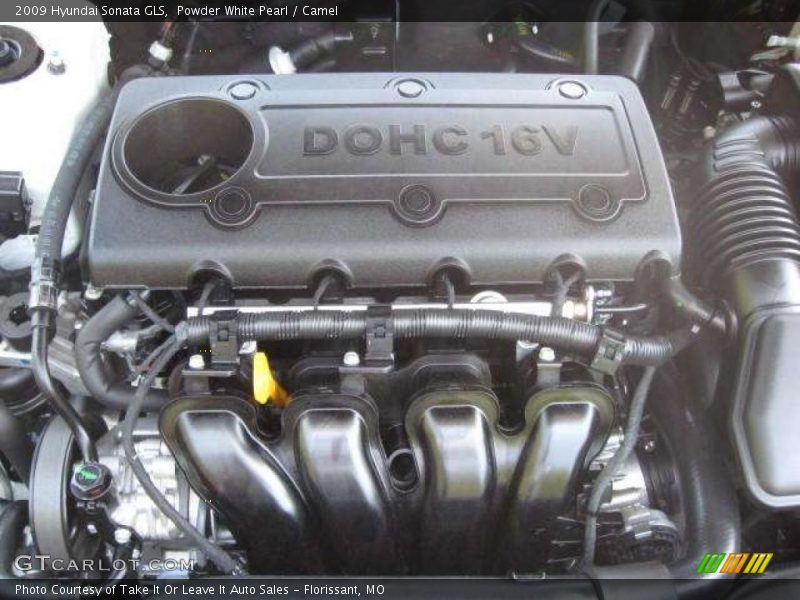 Powder White Pearl / Camel 2009 Hyundai Sonata GLS