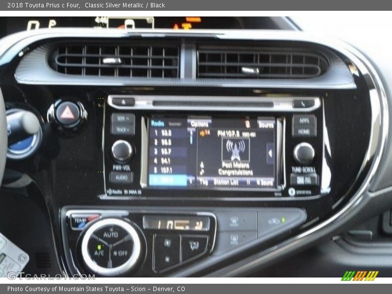 Classic Silver Metallic / Black 2018 Toyota Prius c Four