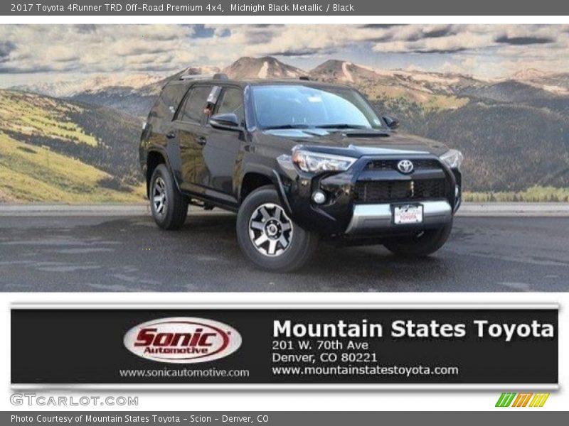 Midnight Black Metallic / Black 2017 Toyota 4Runner TRD Off-Road Premium 4x4