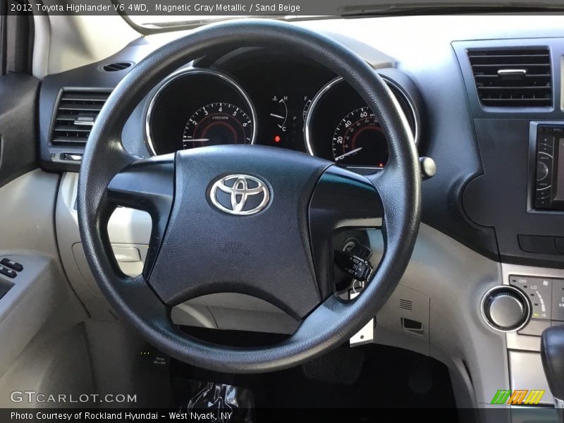 Magnetic Gray Metallic / Sand Beige 2012 Toyota Highlander V6 4WD