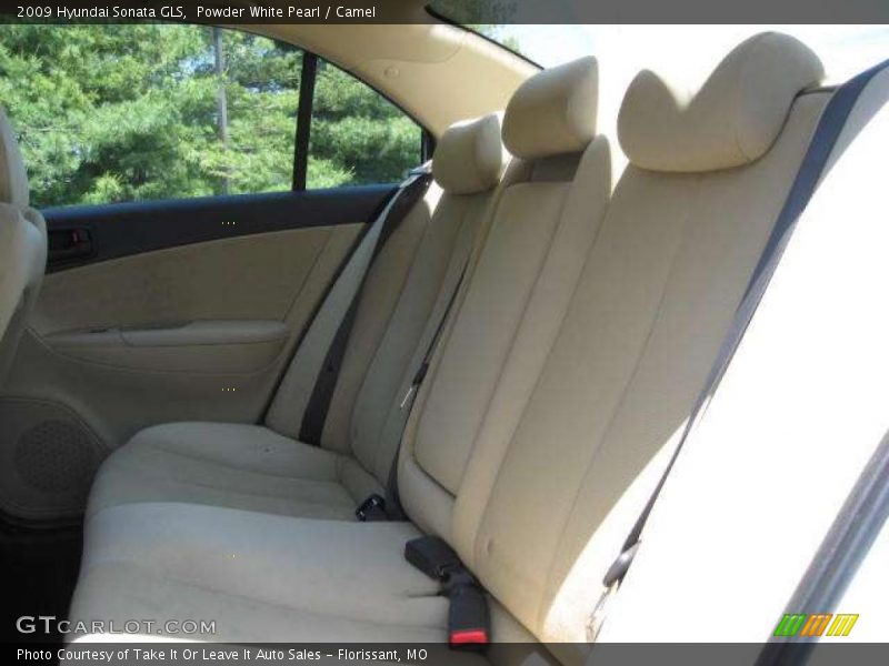 Powder White Pearl / Camel 2009 Hyundai Sonata GLS