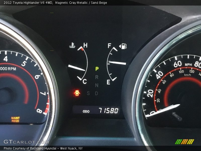 Magnetic Gray Metallic / Sand Beige 2012 Toyota Highlander V6 4WD