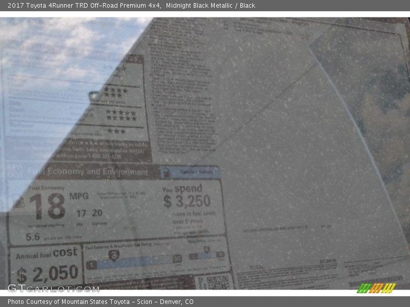Midnight Black Metallic / Black 2017 Toyota 4Runner TRD Off-Road Premium 4x4