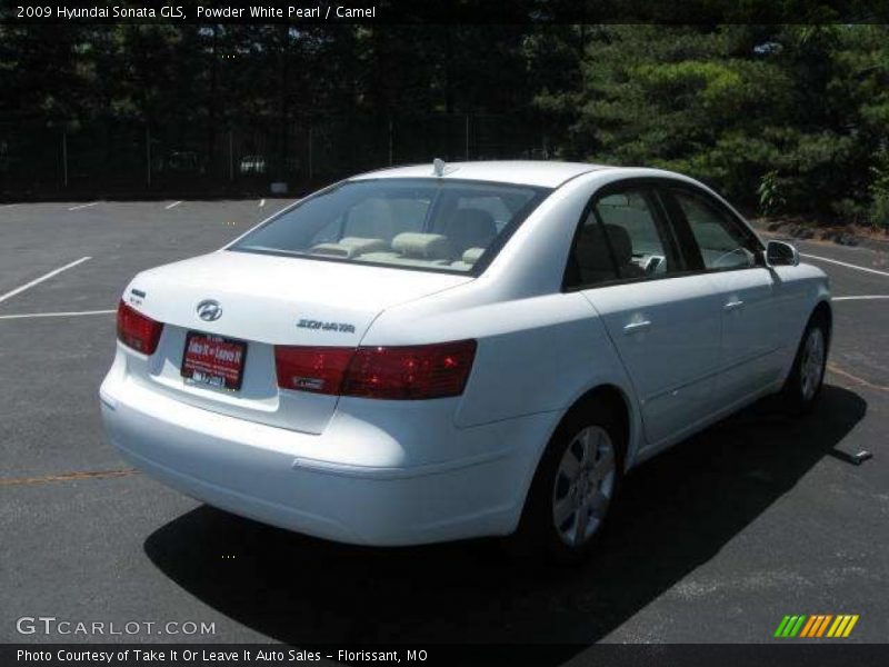 Powder White Pearl / Camel 2009 Hyundai Sonata GLS