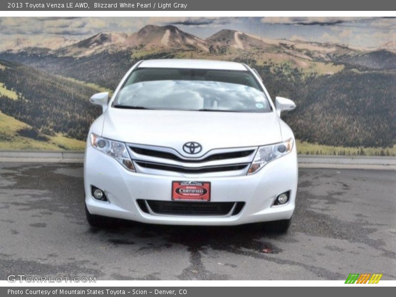 Blizzard White Pearl / Light Gray 2013 Toyota Venza LE AWD