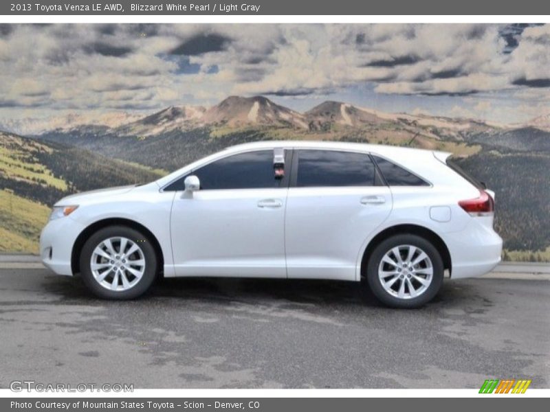 Blizzard White Pearl / Light Gray 2013 Toyota Venza LE AWD