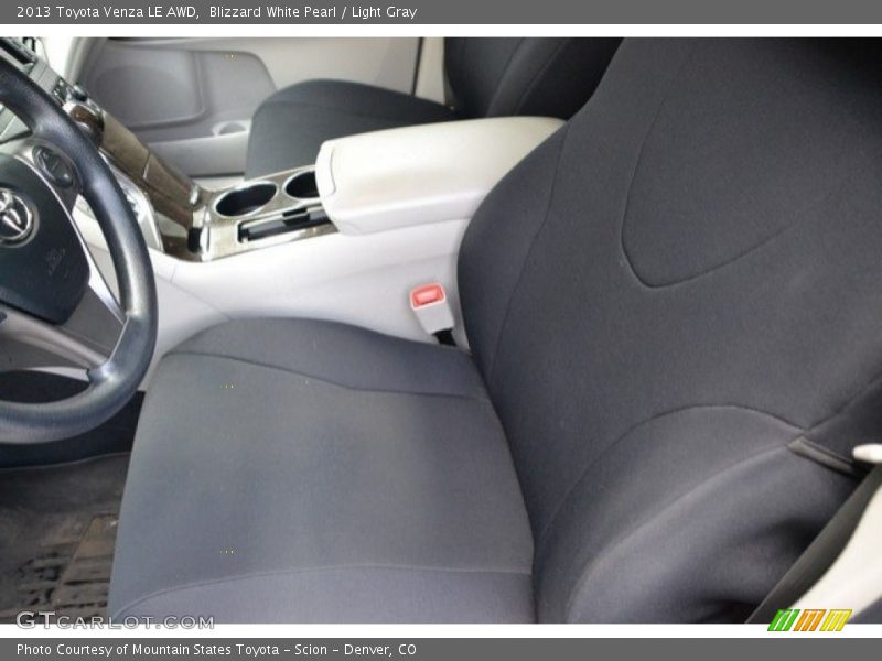 Blizzard White Pearl / Light Gray 2013 Toyota Venza LE AWD