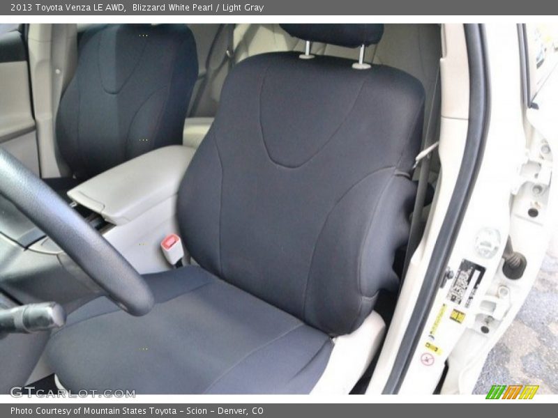 Blizzard White Pearl / Light Gray 2013 Toyota Venza LE AWD