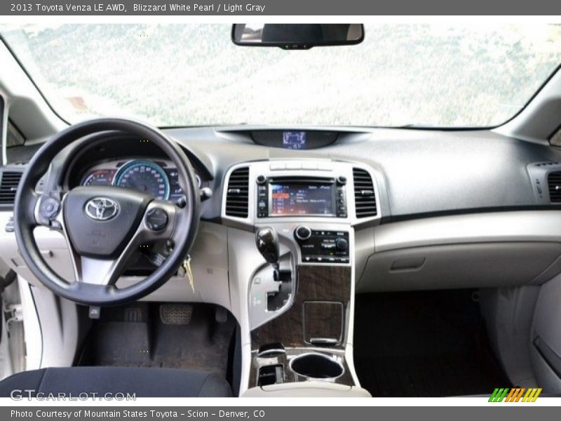 Blizzard White Pearl / Light Gray 2013 Toyota Venza LE AWD