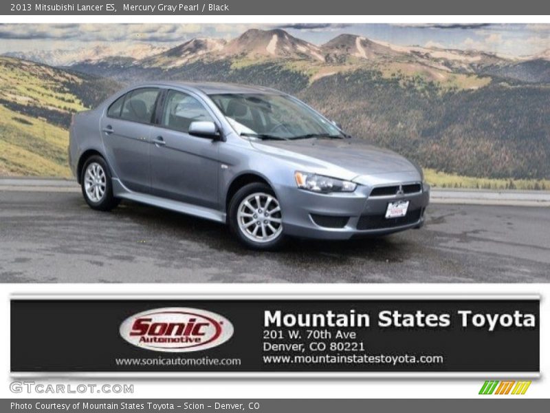 Mercury Gray Pearl / Black 2013 Mitsubishi Lancer ES