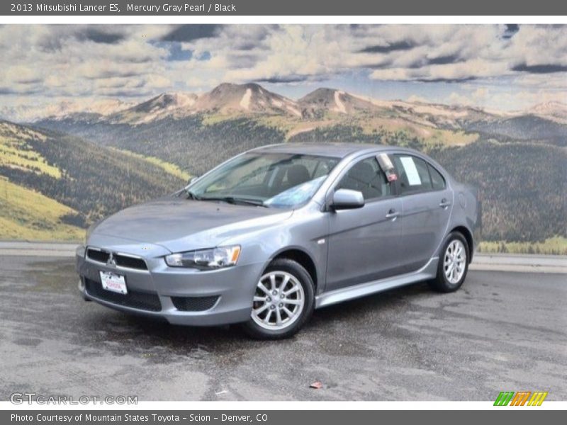 Mercury Gray Pearl / Black 2013 Mitsubishi Lancer ES