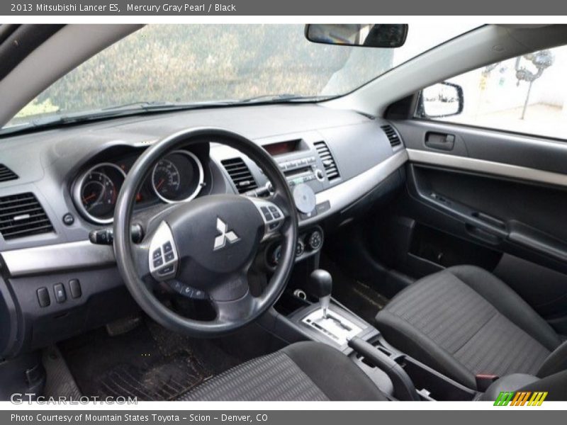 Mercury Gray Pearl / Black 2013 Mitsubishi Lancer ES