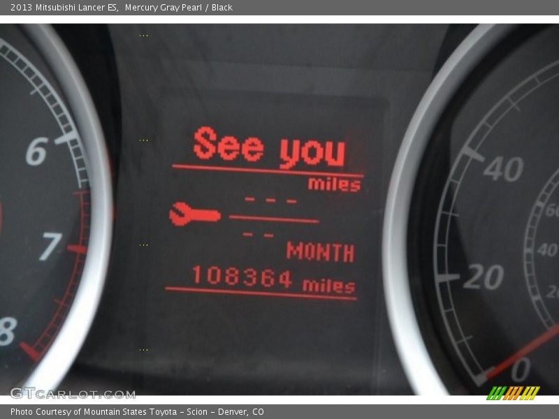 Mercury Gray Pearl / Black 2013 Mitsubishi Lancer ES