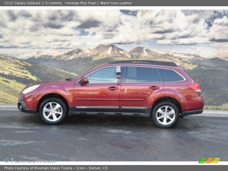 Venetian Red Pearl / Warm Ivory Leather 2013 Subaru Outback 2.5i Limited