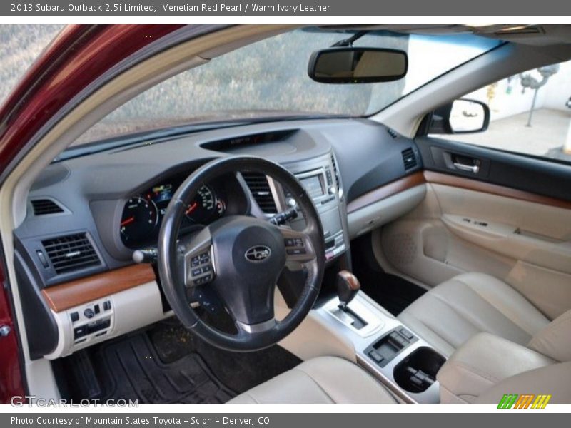 Venetian Red Pearl / Warm Ivory Leather 2013 Subaru Outback 2.5i Limited