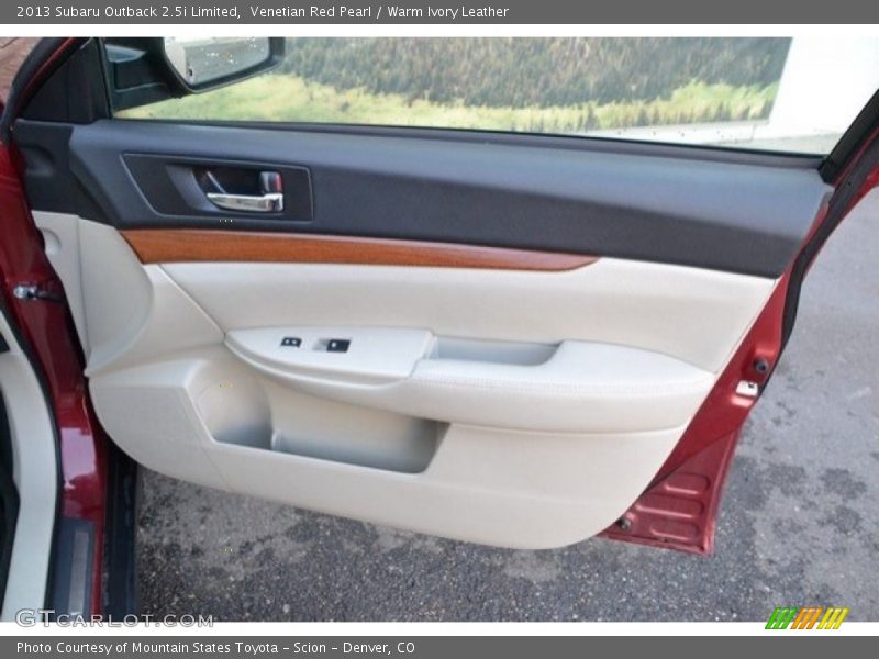 Venetian Red Pearl / Warm Ivory Leather 2013 Subaru Outback 2.5i Limited