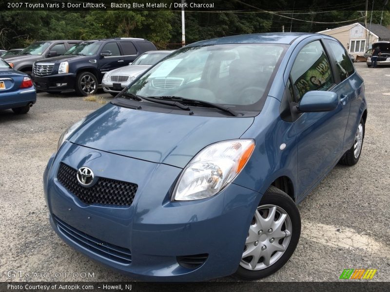 Blazing Blue Metallic / Dark Charcoal 2007 Toyota Yaris 3 Door Liftback