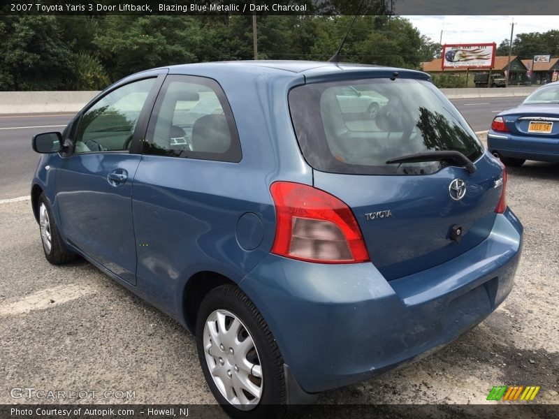 Blazing Blue Metallic / Dark Charcoal 2007 Toyota Yaris 3 Door Liftback