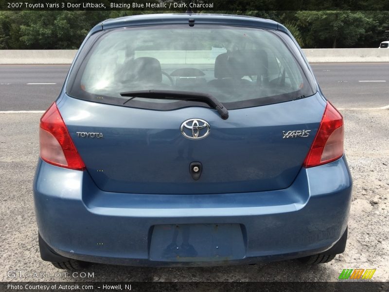 Blazing Blue Metallic / Dark Charcoal 2007 Toyota Yaris 3 Door Liftback