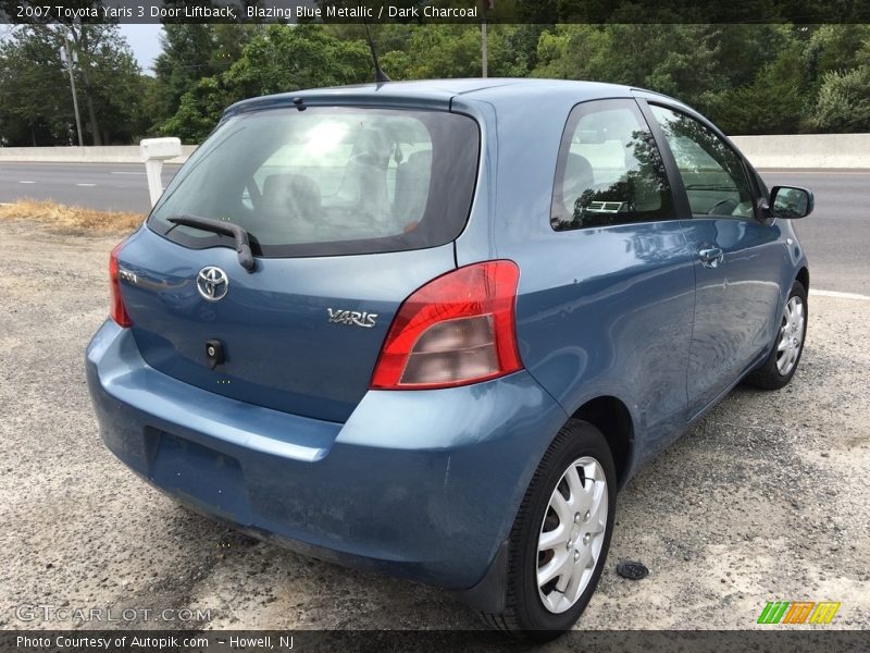 Blazing Blue Metallic / Dark Charcoal 2007 Toyota Yaris 3 Door Liftback